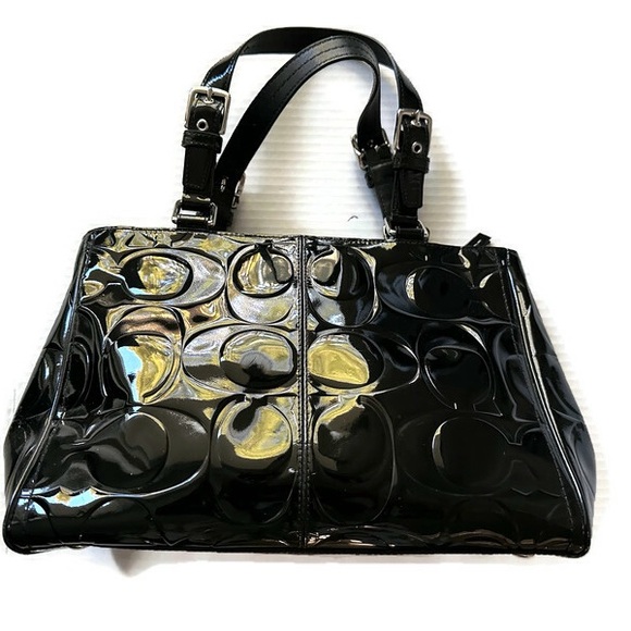 COACH Hamptons Patent Leather Embossed Medium Carryall F14413 - Picture 2 of 7